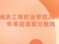 濰坊工商職業(yè)學院2019年單招錄取分數(shù)線-山東單招網(wǎng)