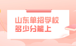 山東單招學校多少分能上