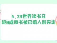 4.23世界讀書日超8成圖書被已婚人群買走