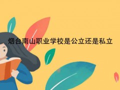 煙臺南山職業(yè)學(xué)校是公立還是私立