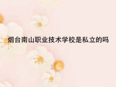 煙臺南山職業(yè)技術(shù)學(xué)校是私立的嗎