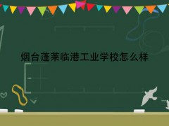 煙臺(tái)蓬萊臨港工業(yè)學(xué)校怎么樣